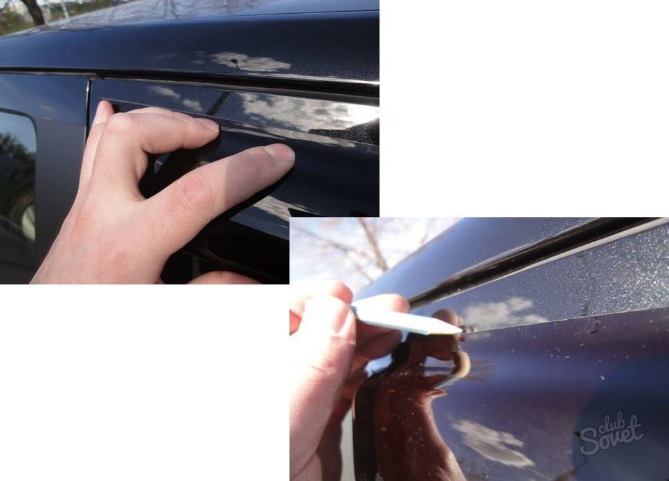 Как установить дефлекторы на окна автомобиля видео