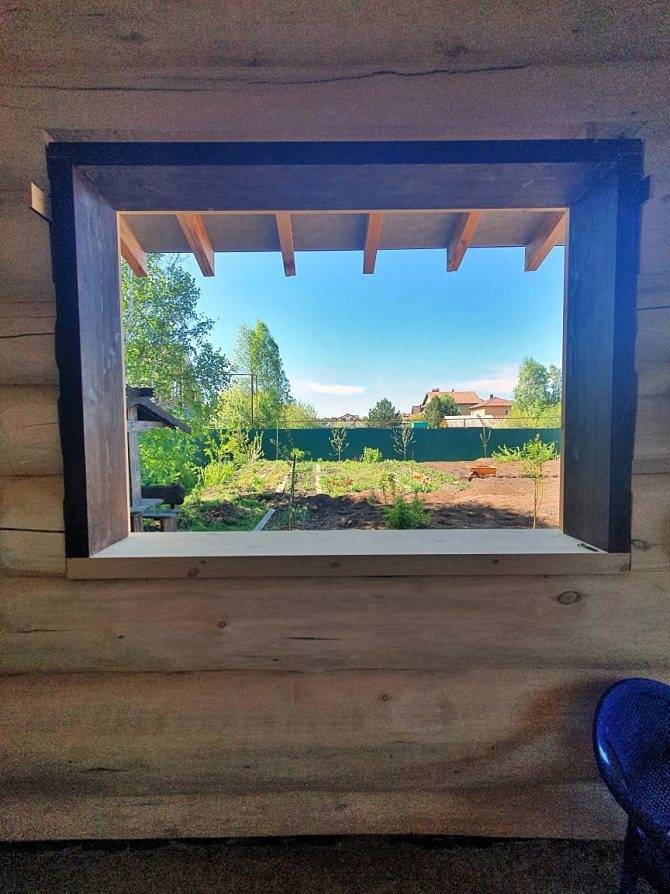 Как заложить окно в деревянном доме