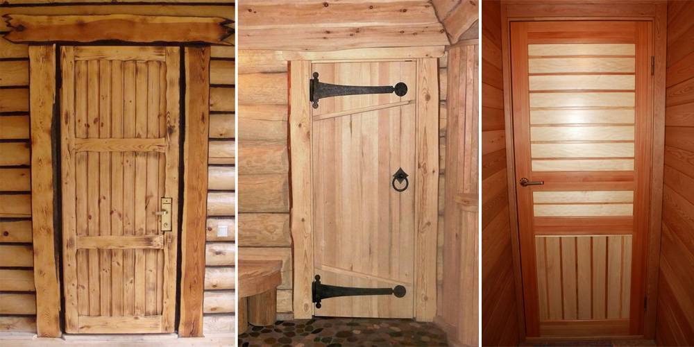 Выбираем или делаем деревянные двери для бани