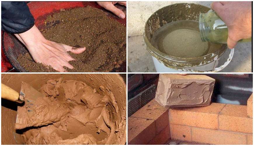 Растворы для кладки и оштукатуривания печей,  глиняный, глиняно-песчаный и другие