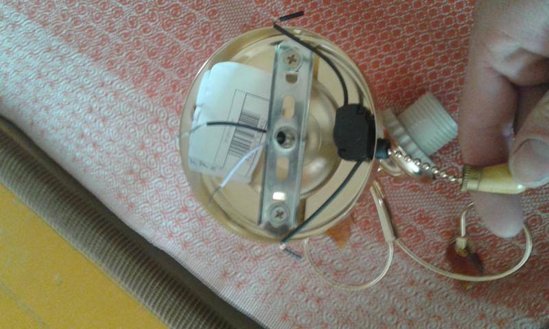 Как подключить светильник с выключателем на веревочке