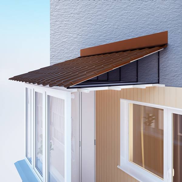 Крыша на балкон: разновидности конструкций, самостоятельный монтаж