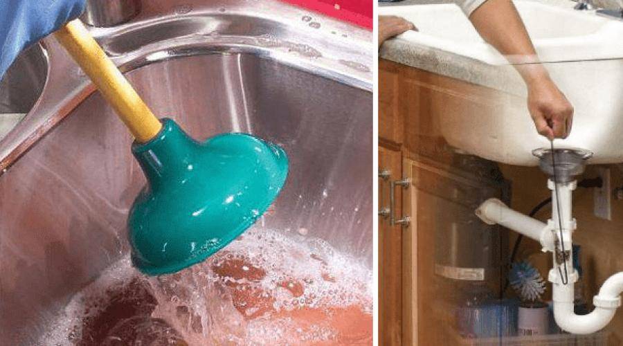Засор в раковине на кухне: лучшие методы очистки