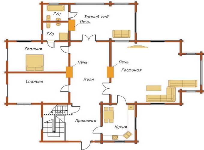 Система отопления 2-х этажного частного дома, схемы