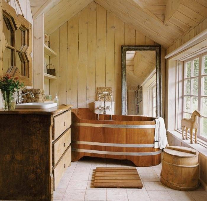 Делаем пол в ванной комнате в деревянном доме