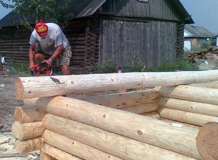 Сруб бани из бревна – как возвести качественную и долговечную постройку