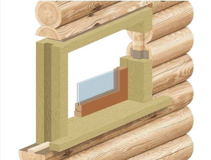 Как заложить окно в деревянном доме