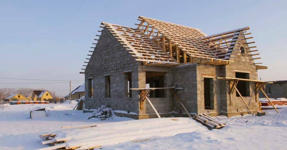 Недостроенный частный дом и его консервация на зимний период | stroimass.com