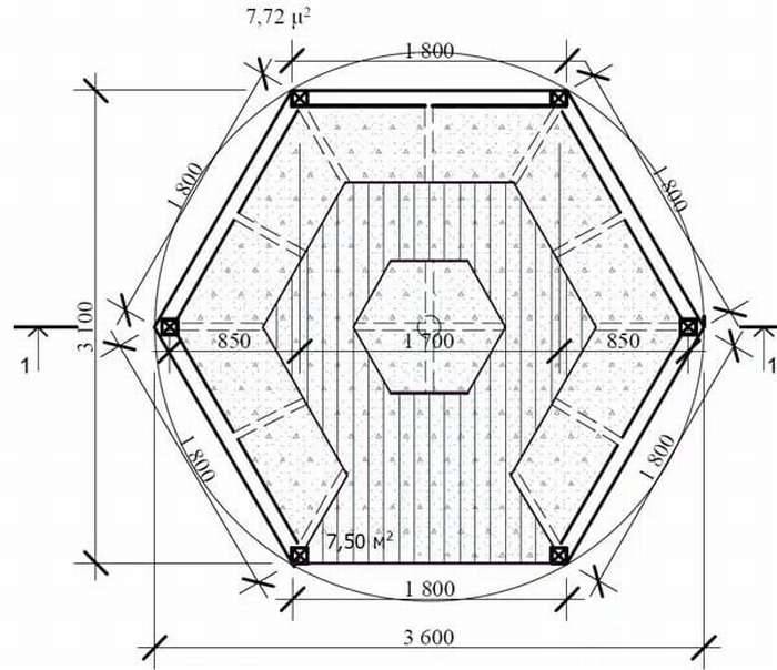 Шестиугольная беседка: видео-инструкция как построить своими руками, особенности строительства крыши, размеры, схема, фото