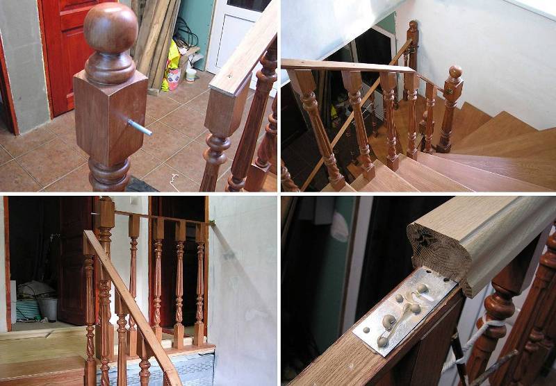 Как крепить металлические балясины в деревянную лестницу — особенности