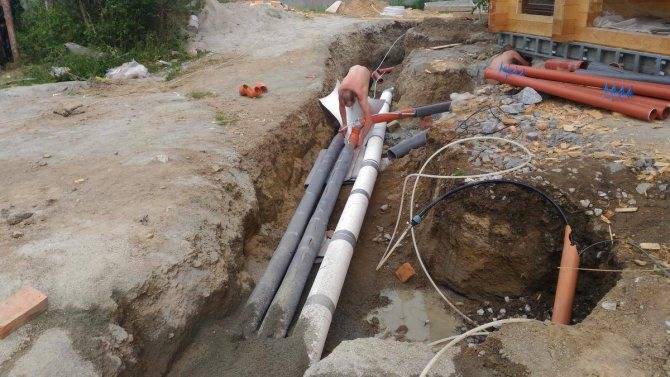 Прокладка канализационных труб в земле: технология монтажа, правила и нормы