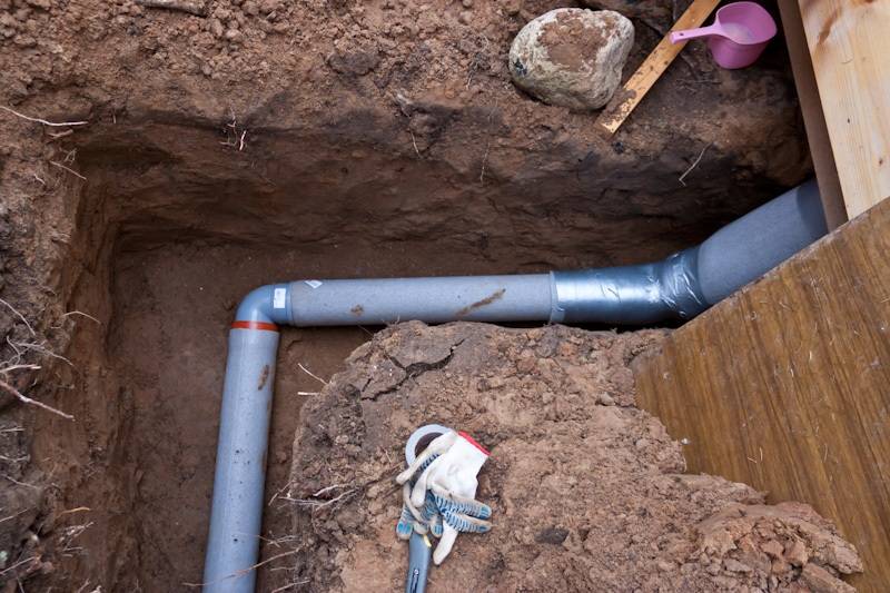 Вывод канализационной трубы из дома как вывести из частного дома