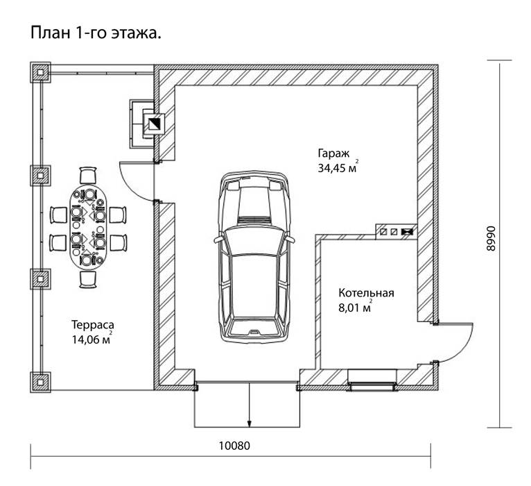 Размеры гаража на 1 машину оптимальные: проект и стандартная ширина, минимальные габариты
