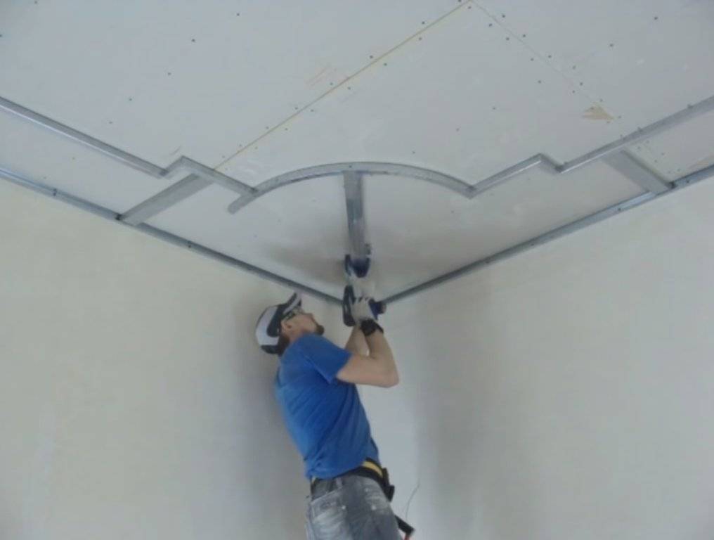 Потолок из гипсокартона двухуровневый своими руками пошаговая инструкция с фото
