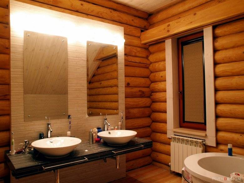 Ванная комната в деревянном доме – особенности обустройства, фото и видео
