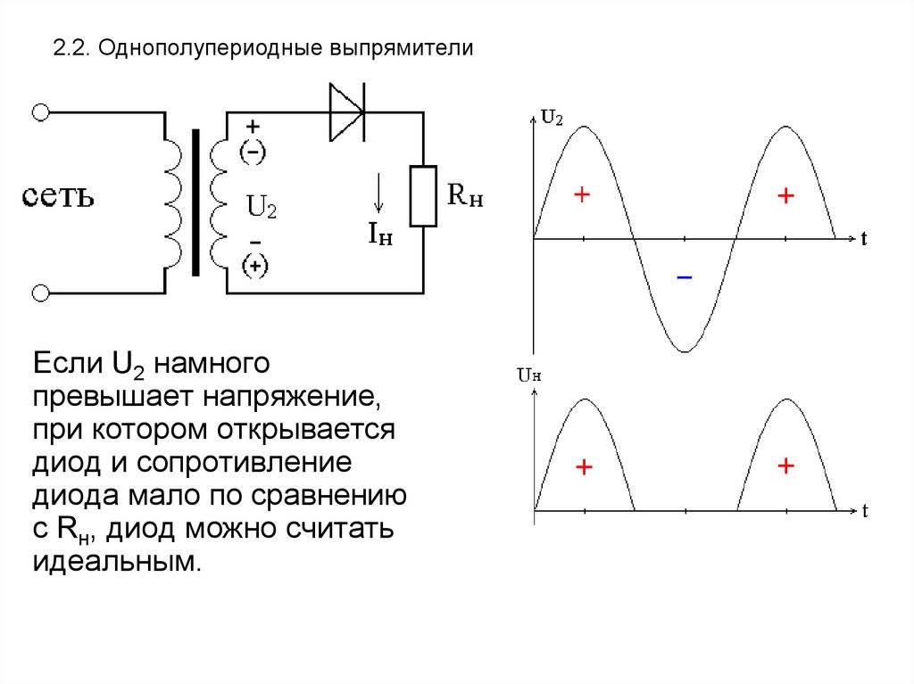 Диоды в схеме выпрямителя