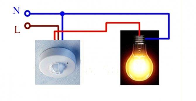 Как подключить датчик движения к светодиодному прожектору - возможные схемы коммутации для освещения