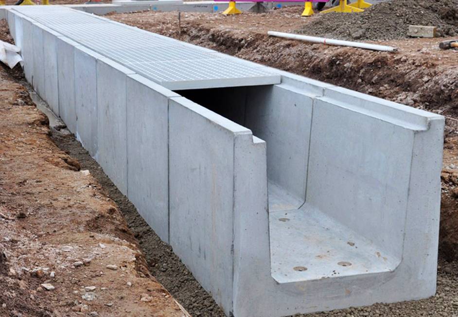 Устройство бетонных лотков