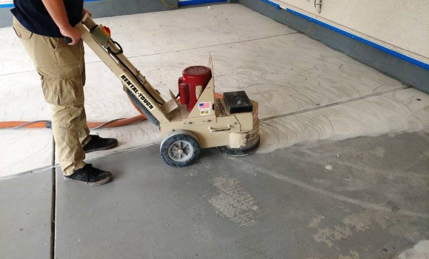 Технология шлифовки бетонного пола вертолетами своими руками: оборудование чем отшлифовать
