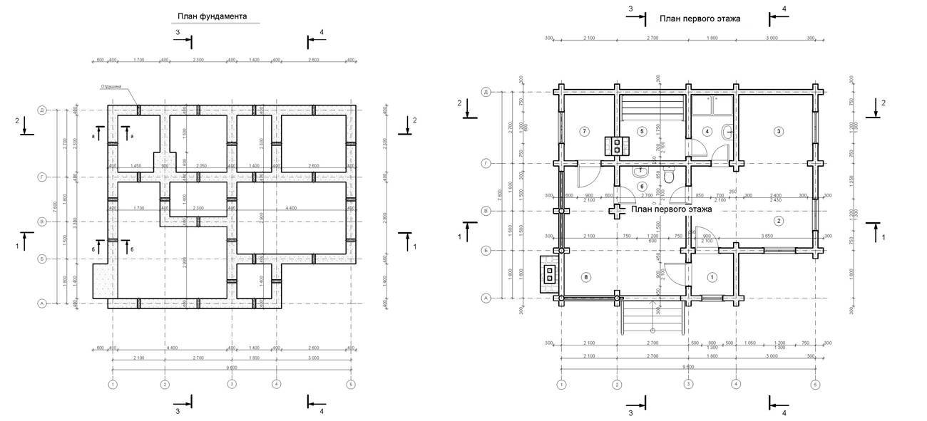 Проекты и чертежи фундаментов частных домов
