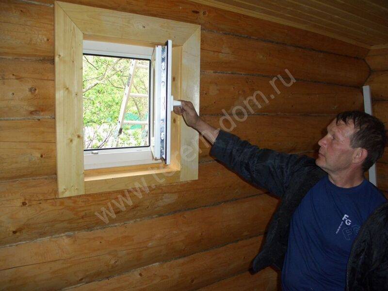 Как в деревянном доме заложить окно
