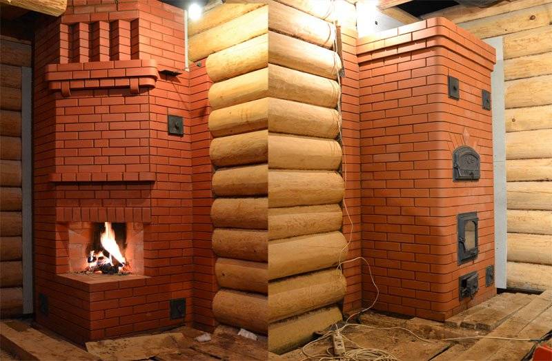 Печь на дровах для дома из кирпича