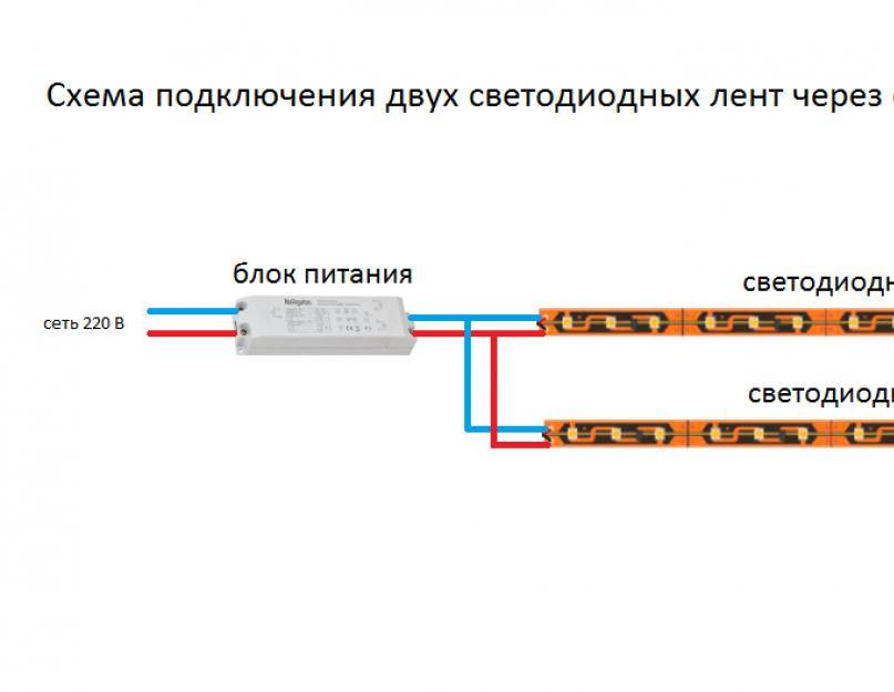 Как подключить светодиодную ленту к 220 в: схемы соединения лент между собой