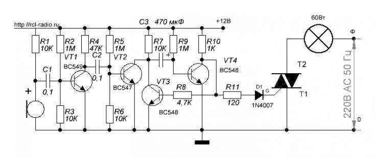 Звуковое реле схема