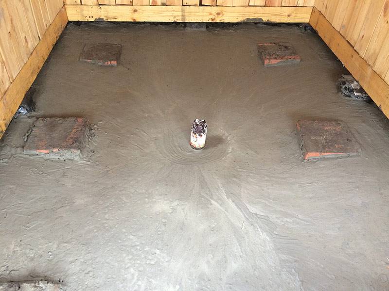Как сделать бетонный пол в бане своими руками и устройство