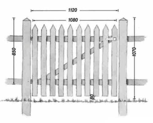 Деревянный забор схема