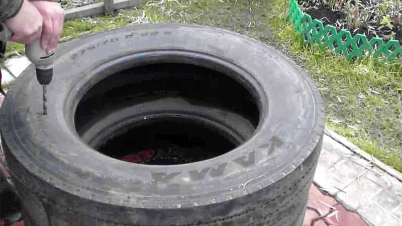 Сливная яма из покрышек — простейший вариант устройства автономной канализации на даче или в частном доме
