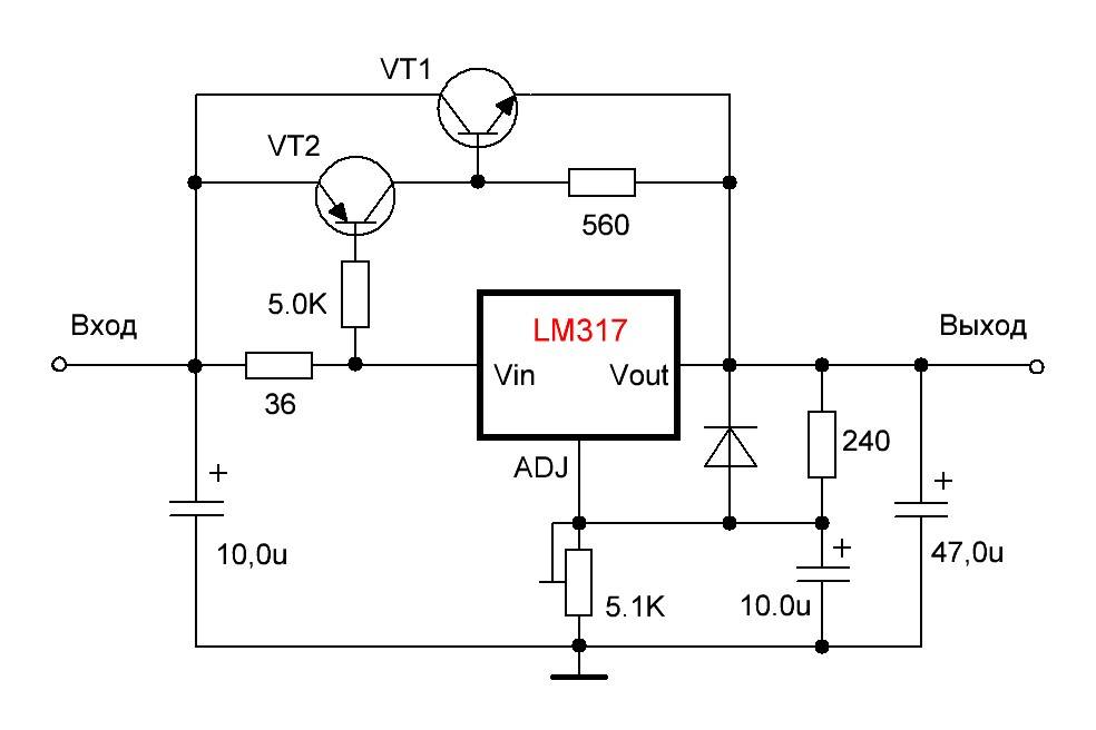Интегральный стабилизатор напряжения lm317. описание и применение