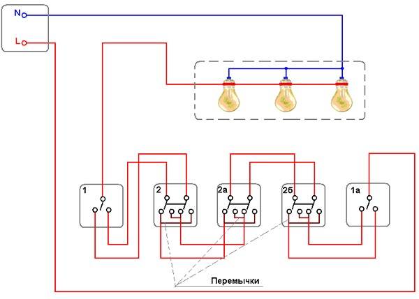 Проходной выключатель схема подключения на 2 клавиши: рекомендации по выбору и подключению