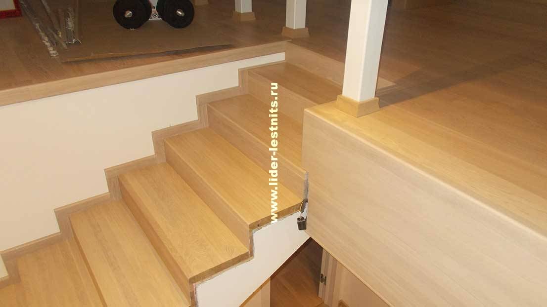 Как производится отделка лестницы ламинатом + обшивка ступенек своими руками