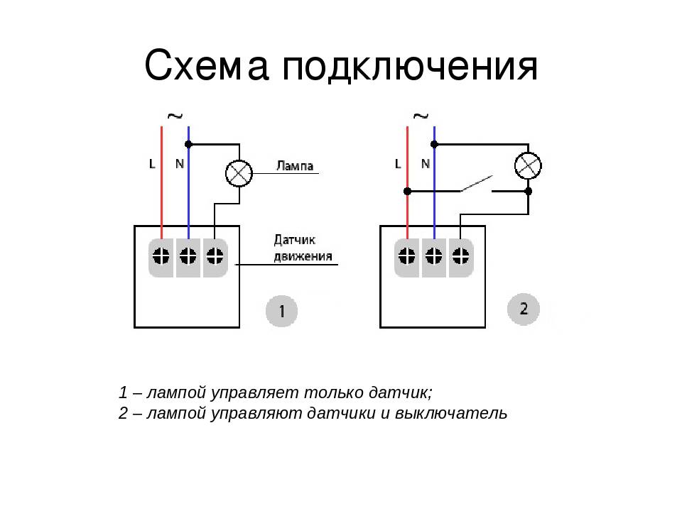 Как подключить датчик движения к светодиодному прожектору: схемы подключения для освещения